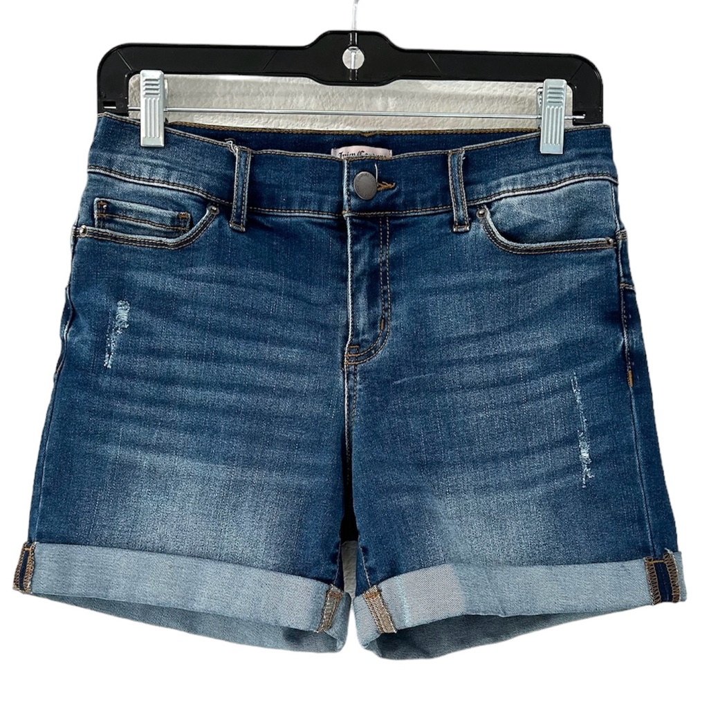 Juicy Couture Women’s Denim Jeans Shorts Cuffed Stretchy 5” Inseam Size 6